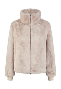 Marc Aurel Faux Fur Jacket in Taupe