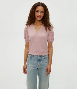 Michael Stars Quinn Puff Sleeve Top in Sachet