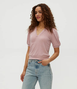 Michael Stars Quinn Puff Sleeve Top in Sachet