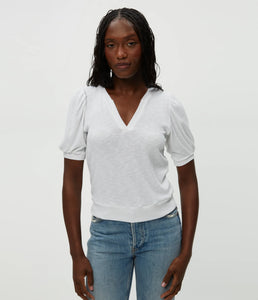 Michael Stars Quinn Puff Sleeve Top in White
