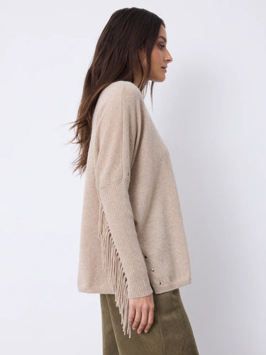 NOTSHY Livo Cashmere Sweater in Sandstone
