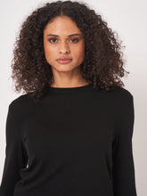 Load image into Gallery viewer, Repeat Slim-Fit Wool Blend Sweater in Black
