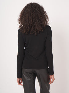 Repeat Slim-Fit Wool Blend Sweater in Black