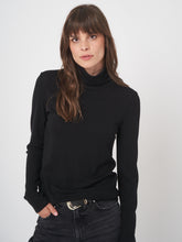 Load image into Gallery viewer, Repeat Wool Blend Turtleneck in Black
