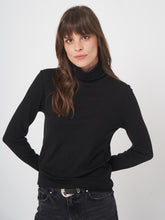Load image into Gallery viewer, Repeat Wool Blend Turtleneck in Black

