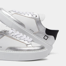 Load image into Gallery viewer, D.A.T.E Sfera Pop Sneakers in White/Silver
