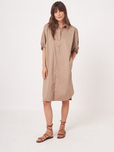 Load image into Gallery viewer, Repeat Belted Shirtdress in Stone
