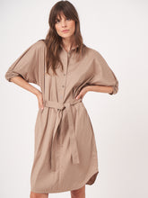 Load image into Gallery viewer, Repeat Belted Shirtdress in Stone
