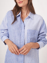 Load image into Gallery viewer, Repeat Pocket Shirtdress in Blue
