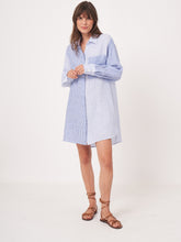 Load image into Gallery viewer, Repeat Pocket Shirtdress in Blue
