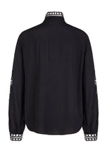 Load image into Gallery viewer, Marc Aurel Embroidered Blouse in Black
