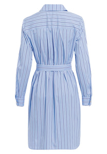 Marc Aurel Pinstripe Dress in Light Blue