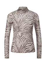 Load image into Gallery viewer, Riani Mesh Top in Oat Patterned
