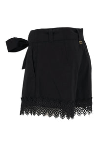 Twinset Woven Shorts in Black