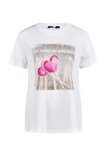 Load image into Gallery viewer, Marc Aurel &quot;Lolly&quot; Print T-Shirt in White
