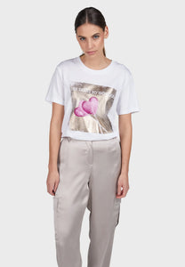 Marc Aurel "Lolly" Print T-Shirt in White