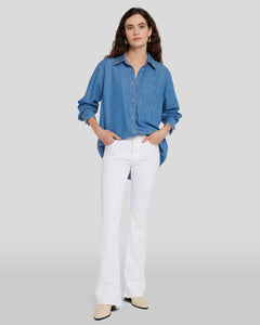 7 For All Mankind Tailorless Bootcut in White