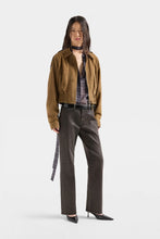 Load image into Gallery viewer, 7 For All Mankind Calie Straight in Brown Coated Denim

