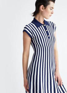LIU JO Striped Knit Dress in Blue