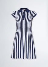 Load image into Gallery viewer, LIU JO Striped Knit Dress in Blue
