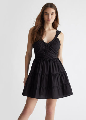 LIU JO Cotton Poplin Dress in Black