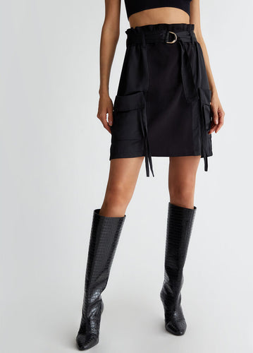 LIU JO Short Cargo Skirt in Black