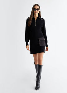 LIU JO Rib Knit Dress in Black