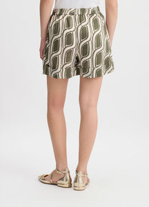 LIU JO Ramie Shorts in Geographic Print