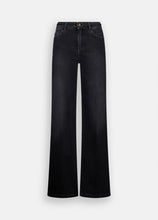 Load image into Gallery viewer, LIU JO Flared Belted Jeans in Denim Black
