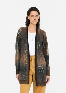 LIU JO Sequin Cardigan in Brown Shaded