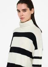 Load image into Gallery viewer, LIU JO Black &amp; White Sweater with Bejewelled Buttons
