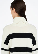 Load image into Gallery viewer, LIU JO Black &amp; White Sweater with Bejewelled Buttons
