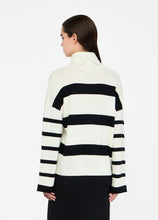 Load image into Gallery viewer, LIU JO Black &amp; White Sweater with Bejewelled Buttons
