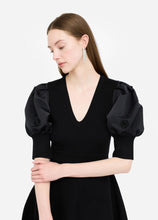 Load image into Gallery viewer, Liu Jo Balloon Sleeve Knit Dress in Black
