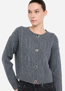 LIU JO Cardigan with Bejewelled Buttons