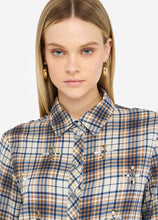 Load image into Gallery viewer, LIU JO Checkered Shirt with Rhinestones
