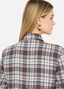 LIU JO Checkered Shirt with Rhinestones