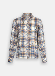 LIU JO Checkered Shirt with Rhinestones
