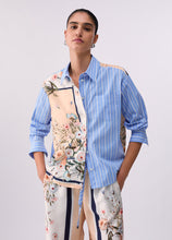 Load image into Gallery viewer, LIU JO Printed Blouse in Blue Stripe Bloom
