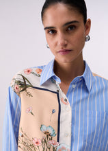 Load image into Gallery viewer, LIU JO Printed Blouse in Blue Stripe Bloom
