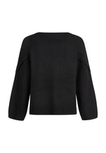 Load image into Gallery viewer, Marc Aurel Sweater with Decorative Sleeves in Black
