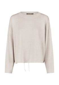 Marc Aurel Tie Waist Sweater in Light Taupe