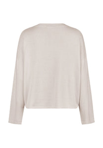 Marc Aurel Tie Waist Sweater in Light Taupe