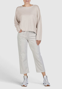 Marc Aurel Tie Waist Sweater in Light Taupe