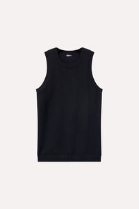 Minnie Rose Viscose Crew Tank in Black