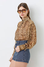 Load image into Gallery viewer, Suncoo Lux Leopard Print Blouse
