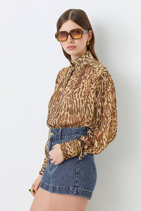 Suncoo Lux Leopard Print Blouse