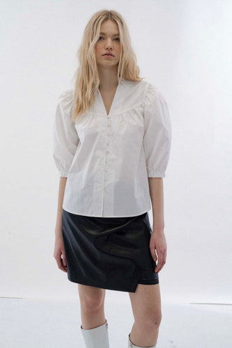 Mélissa Nepton Kori Vegan Leather Skirt in Black