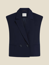 Load image into Gallery viewer, Baumont Abis Woven Vest in Night Blue
