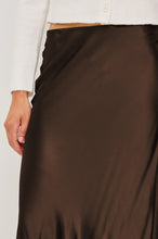 Load image into Gallery viewer, Rails Anya Satin Skirt in Espresso
